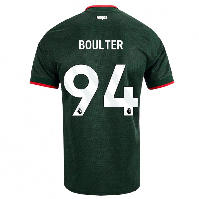 Danxen Barn Evan Boulter #94 Mörk Grön Röd Bortatröja Matchtröjor 2026/27 Tröjor T-Tröja