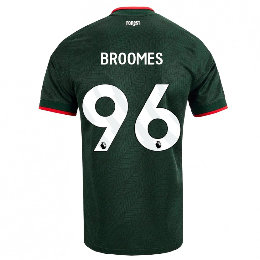 Danxen Barn Ethan Broomes #96 Mörk Grön Röd Bortatröja Matchtröjor 2026/27 Tröjor T-Tröja