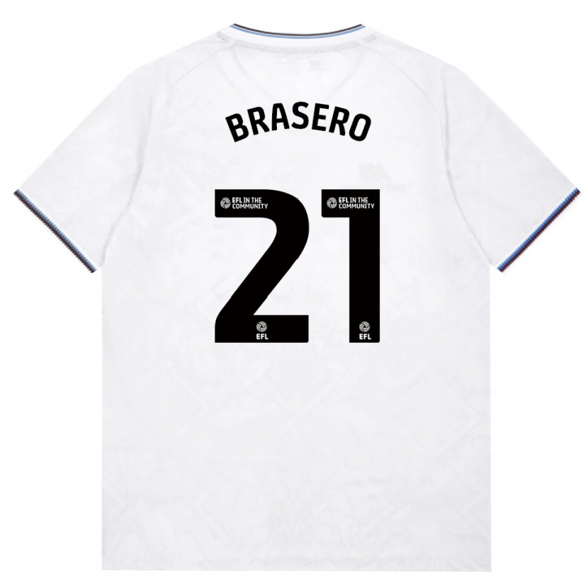 Danxen Barn Sarah Brasero-Carreira #21 Vinröd Vit Bortatröja Matchtröjor 2026/27 Tröjor T-Tröja