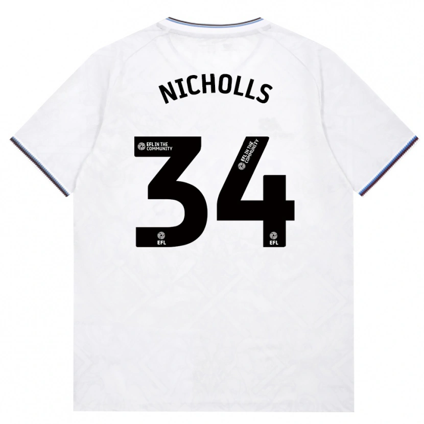 Danxen Barn Macey Nicholls #34 Vinröd Vit Bortatröja Matchtröjor 2026/27 Tröjor T-Tröja