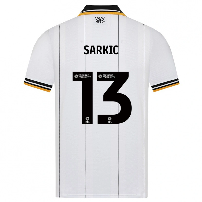 Danxen Barn Matija Sarkic #13 Orange Vit Svart Bortatröja Matchtröjor 2026/27 Tröjor T-Tröja