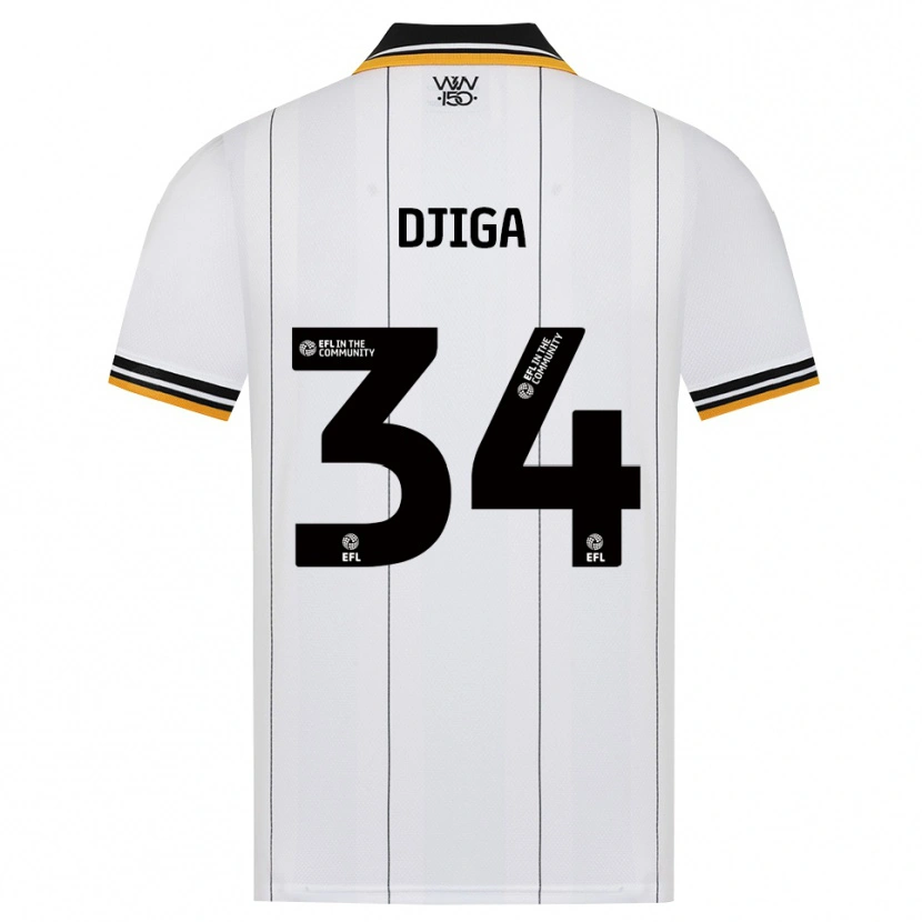 Danxen Barn Nasser Djiga #34 Orange Vit Svart Bortatröja Matchtröjor 2026/27 Tröjor T-Tröja