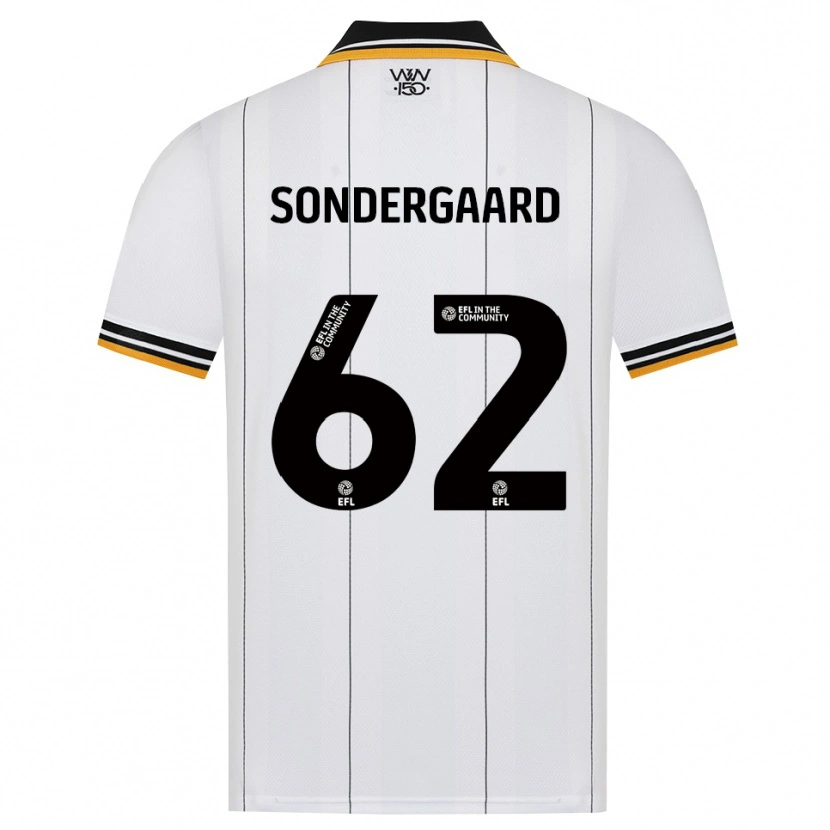 Danxen Barn Andreas Sondergaard #62 Orange Vit Svart Bortatröja Matchtröjor 2026/27 Tröjor T-Tröja