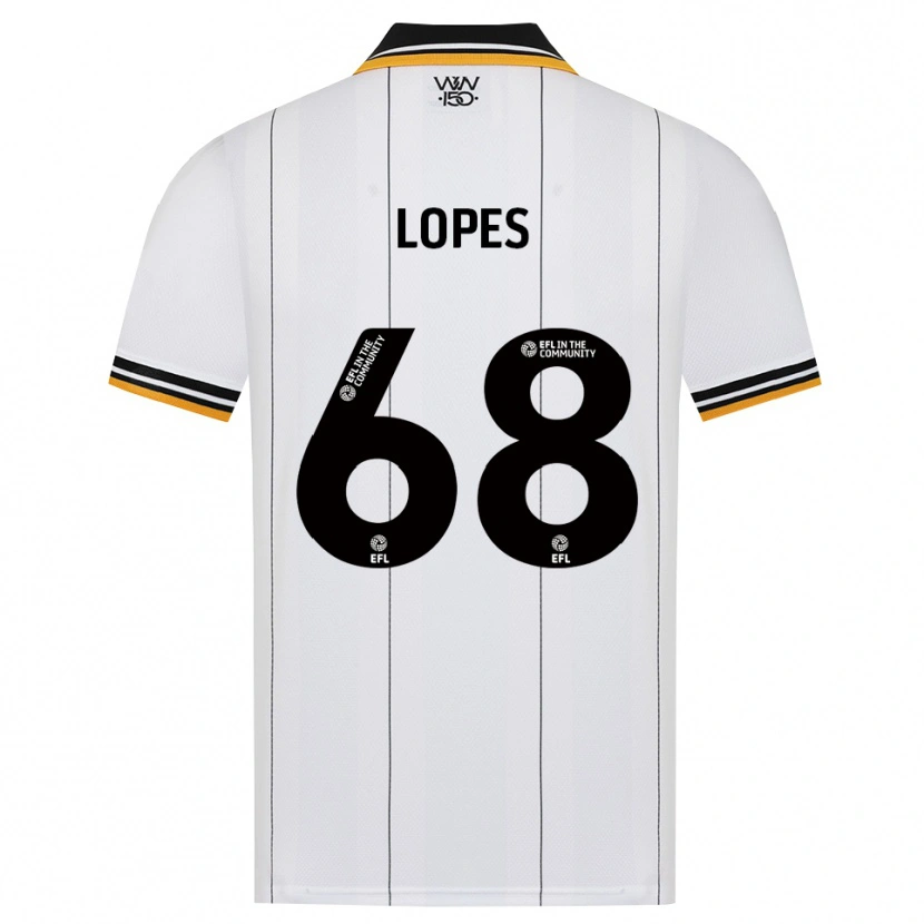 Danxen Barn Leo Lopes #68 Orange Vit Svart Bortatröja Matchtröjor 2026/27 Tröjor T-Tröja