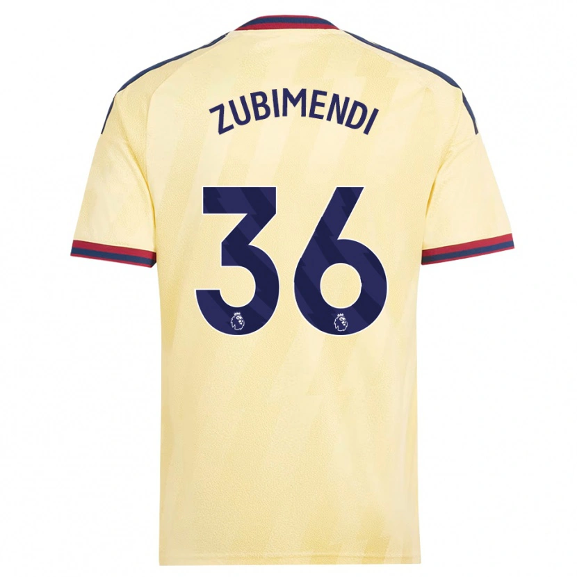 Danxen Barn Martín Zubimendi #36 Ljusgul Midnattsblå Tredjesatsen Matchtröjor 2026/27 Tröjor T-Tröja