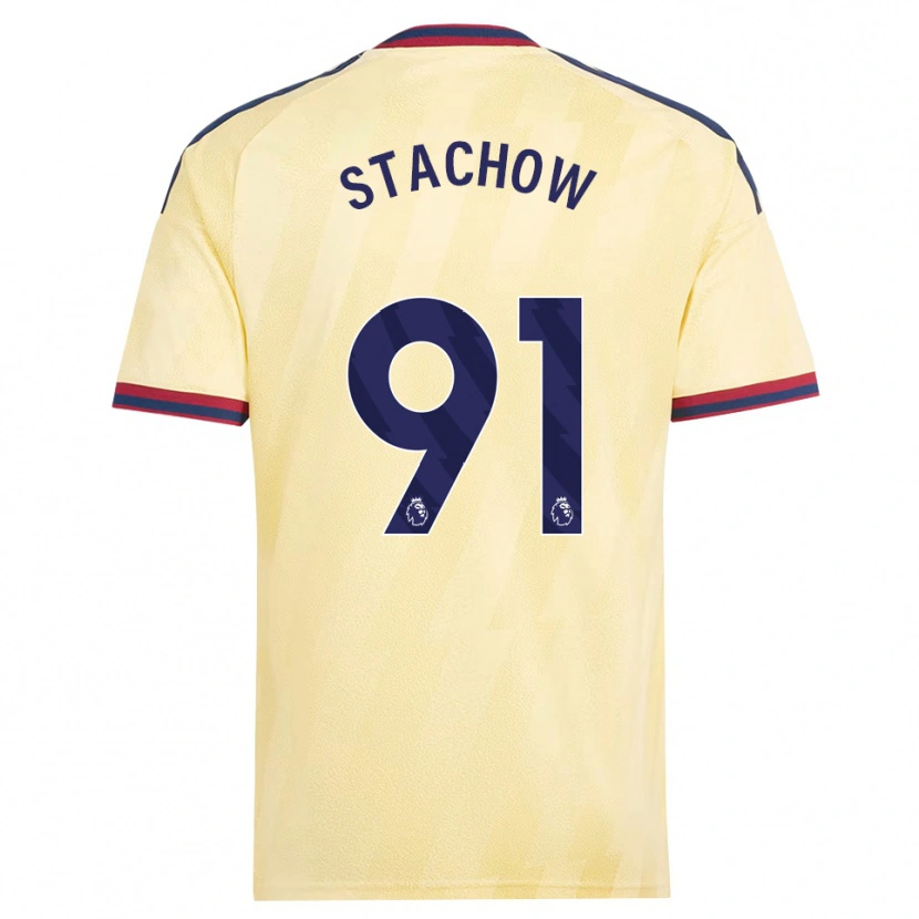 Danxen Barn Patrick Stachow #91 Ljusgul Midnattsblå Tredjesatsen Matchtröjor 2026/27 Tröjor T-Tröja
