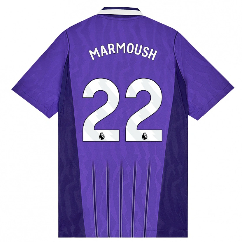 Danxen Barn Omar Marmoush #22 Lila Vit Tredjesatsen Matchtröjor 2026/27 Tröjor T-Tröja