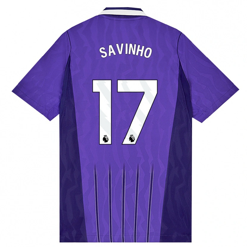 Danxen Barn Sávio Moreira De Oliveira #17 Lila Vit Tredjesatsen Matchtröjor 2026/27 Tröjor T-Tröja