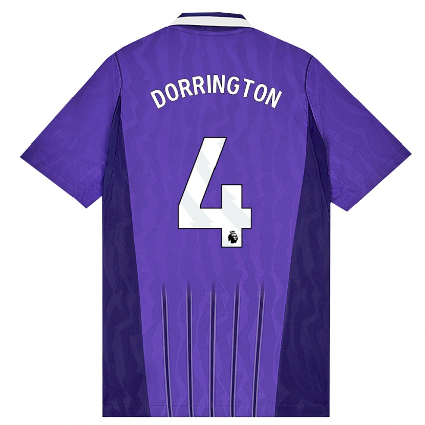 Danxen Barn Alfie Dorrington #4 Lila Vit Tredjesatsen Matchtröjor 2026/27 Tröjor T-Tröja