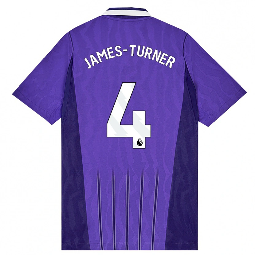Danxen Barn Amy James-Turner #4 Lila Vit Tredjesatsen Matchtröjor 2026/27 Tröjor T-Tröja