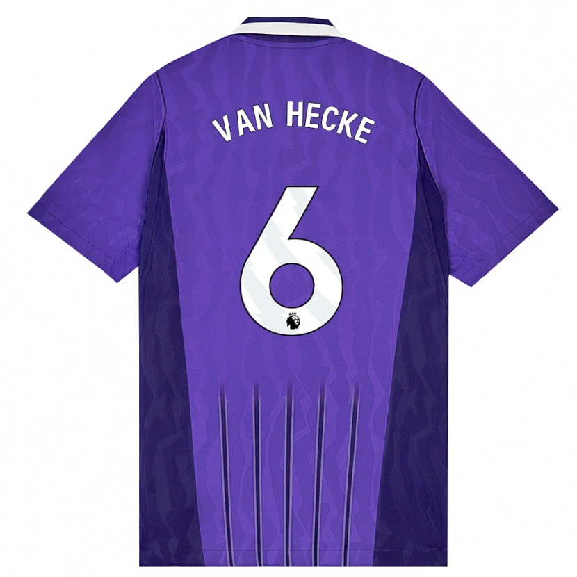 Danxen Barn Jan Paul Van Hecke #6 Lila Vit Tredjesatsen Matchtröjor 2026/27 Tröjor T-Tröja