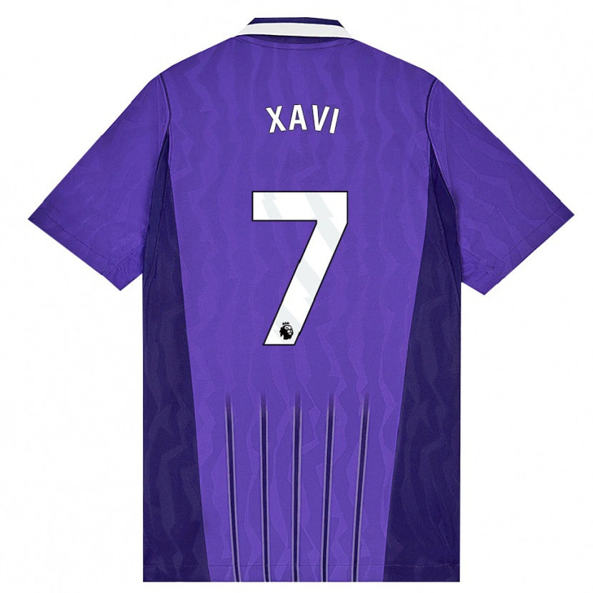 Danxen Barn Xavi Simons #7 Lila Vit Tredjesatsen Matchtröjor 2026/27 Tröjor T-Tröja