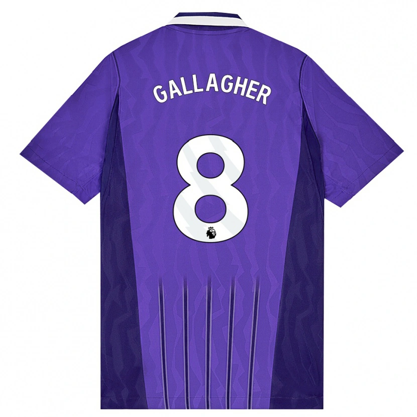 Danxen Barn Conor Gallagher #8 Lila Vit Tredjesatsen Matchtröjor 2026/27 Tröjor T-Tröja