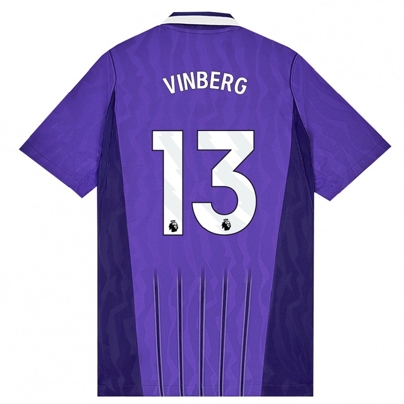 Danxen Barn Matilda Vinberg #13 Lila Vit Tredjesatsen Matchtröjor 2026/27 Tröjor T-Tröja