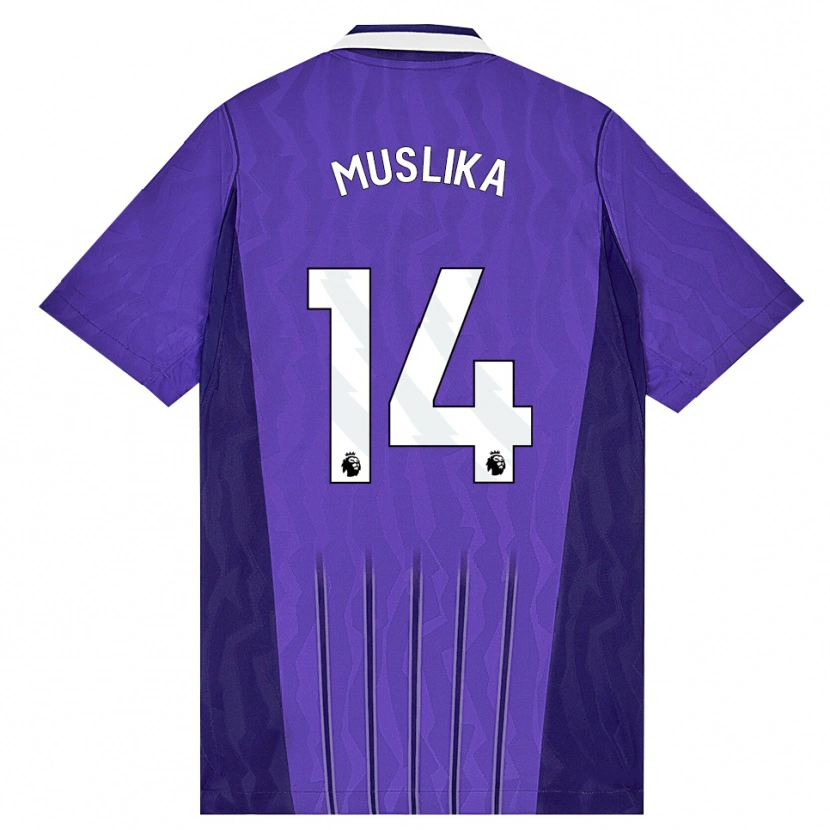 Danxen Barn Armend Muslika #14 Lila Vit Tredjesatsen Matchtröjor 2026/27 Tröjor T-Tröja