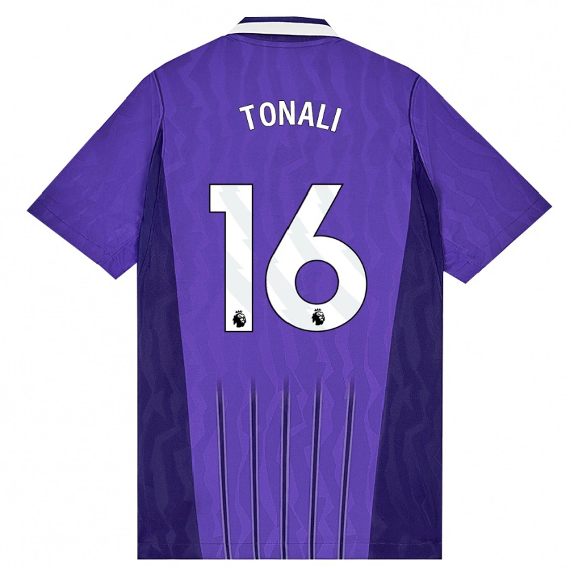 Danxen Barn Sandro Tonali #16 Lila Vit Tredjesatsen Matchtröjor 2026/27 Tröjor T-Tröja