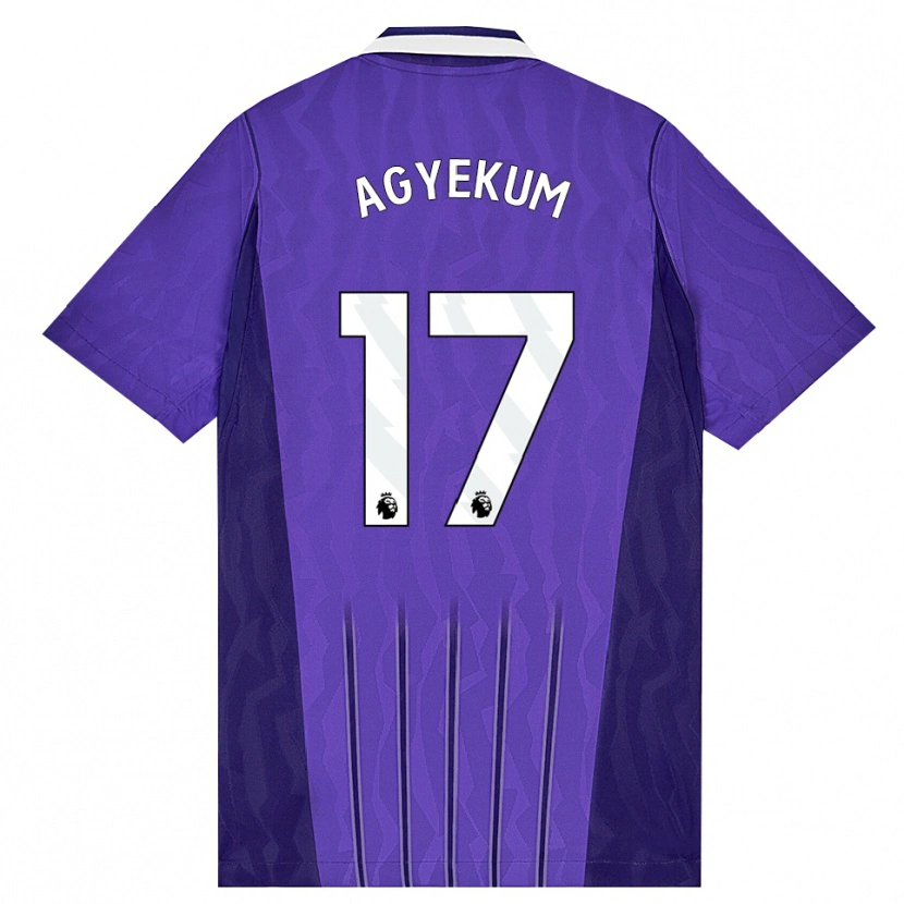 Danxen Barn Ezra Agyekum #17 Lila Vit Tredjesatsen Matchtröjor 2026/27 Tröjor T-Tröja
