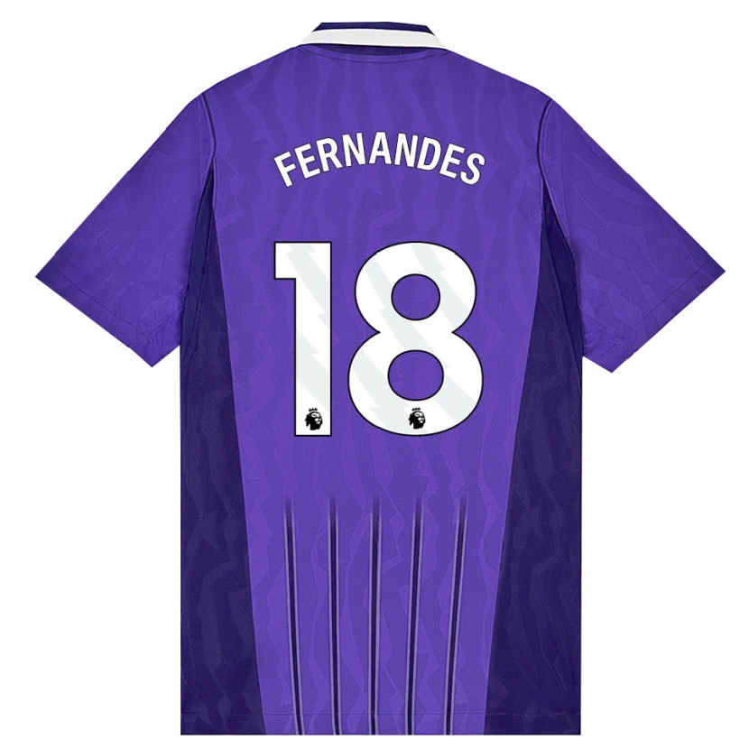 Danxen Barn Mateus Fernandes #18 Lila Vit Tredjesatsen Matchtröjor 2026/27 Tröjor T-Tröja