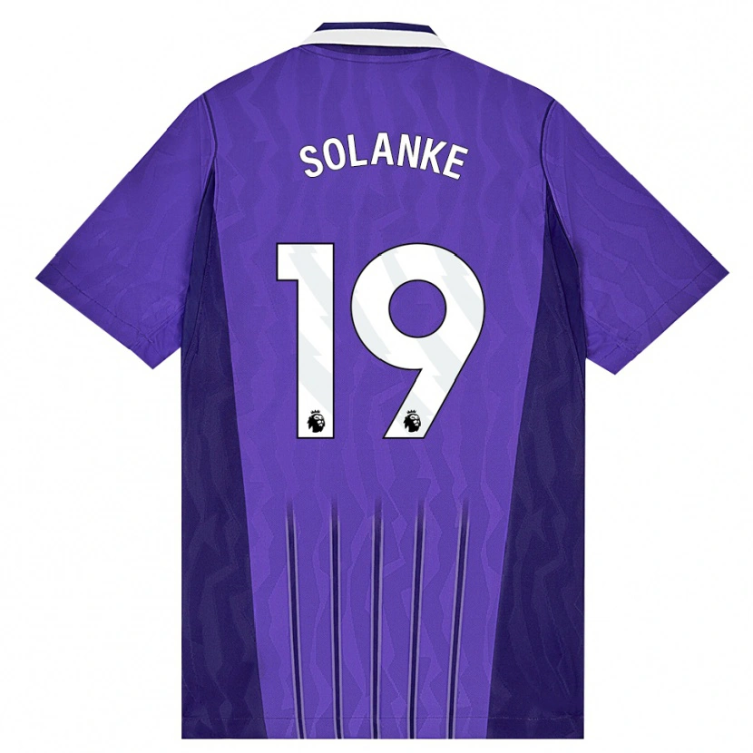Danxen Barn Dominic Solanke #19 Lila Vit Tredjesatsen Matchtröjor 2026/27 Tröjor T-Tröja