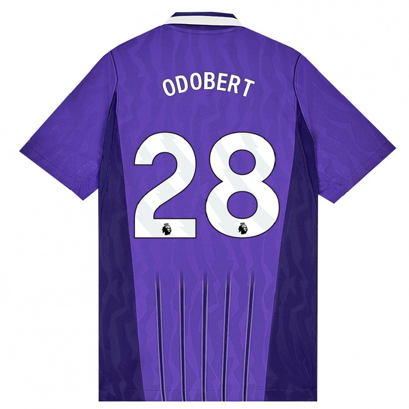 Danxen Barn Wilson Odobert #28 Lila Vit Tredjesatsen Matchtröjor 2026/27 Tröjor T-Tröja