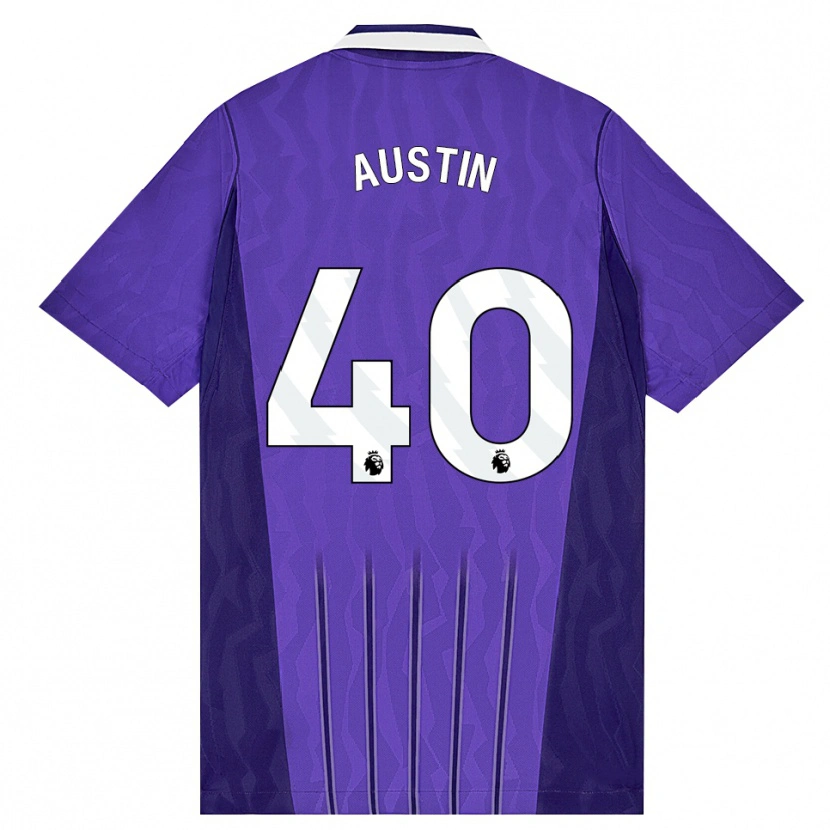 Danxen Barn Brandon Austin #40 Lila Vit Tredjesatsen Matchtröjor 2026/27 Tröjor T-Tröja