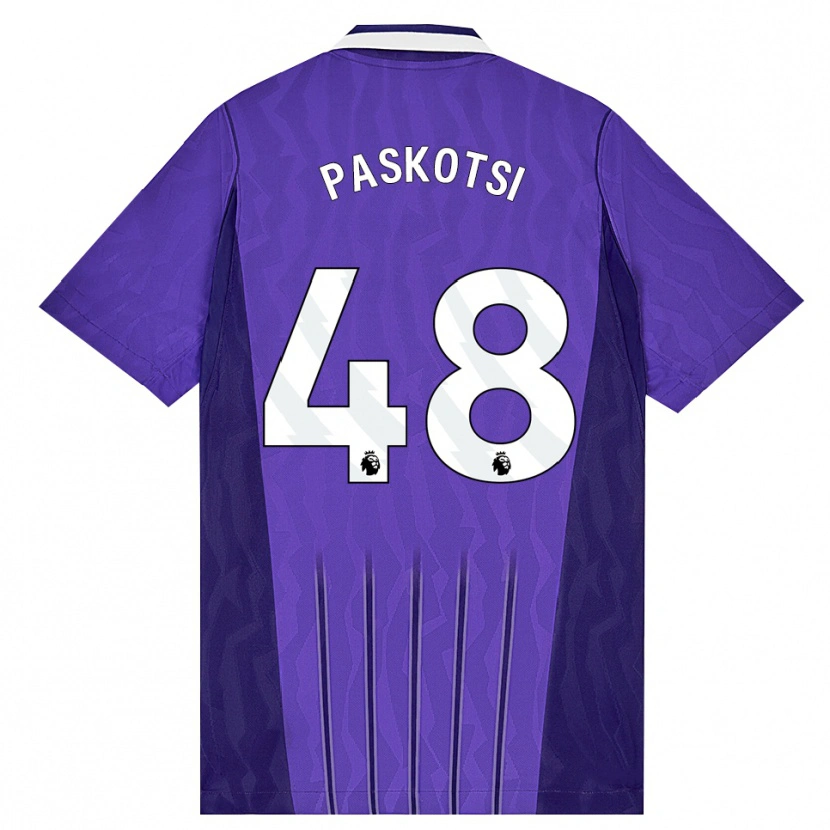 Danxen Barn Maksim Paskotsi #48 Lila Vit Tredjesatsen Matchtröjor 2026/27 Tröjor T-Tröja