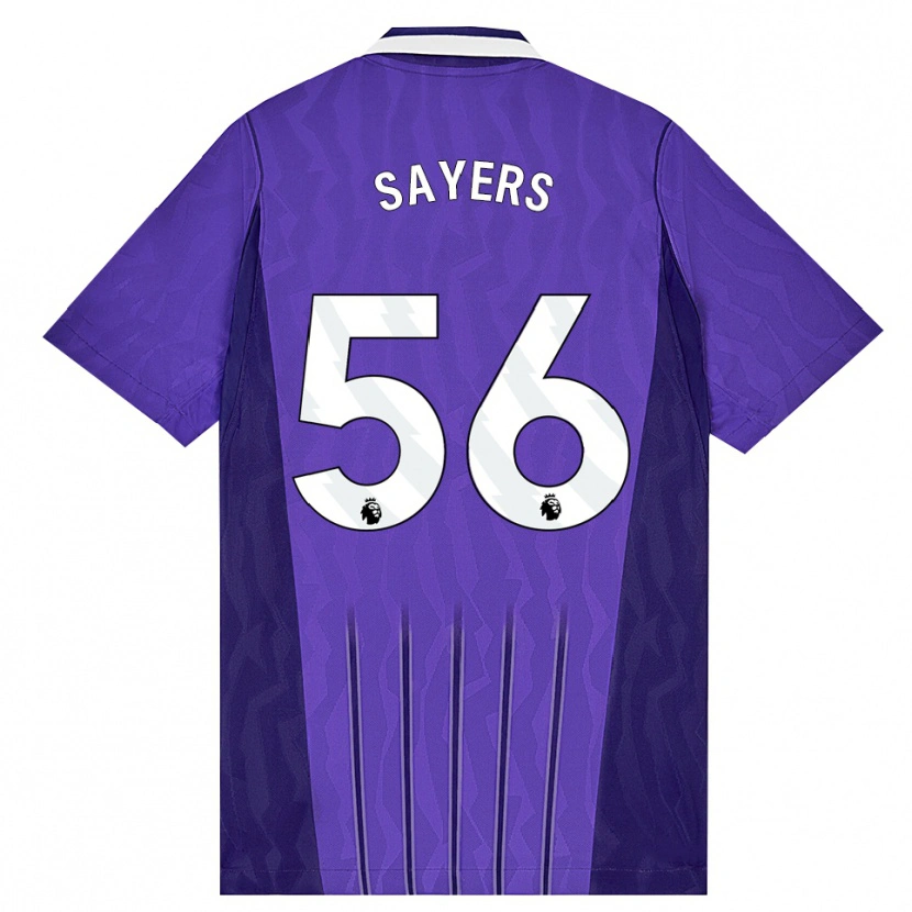 Danxen Barn Charlie Sayers #56 Lila Vit Tredjesatsen Matchtröjor 2026/27 Tröjor T-Tröja