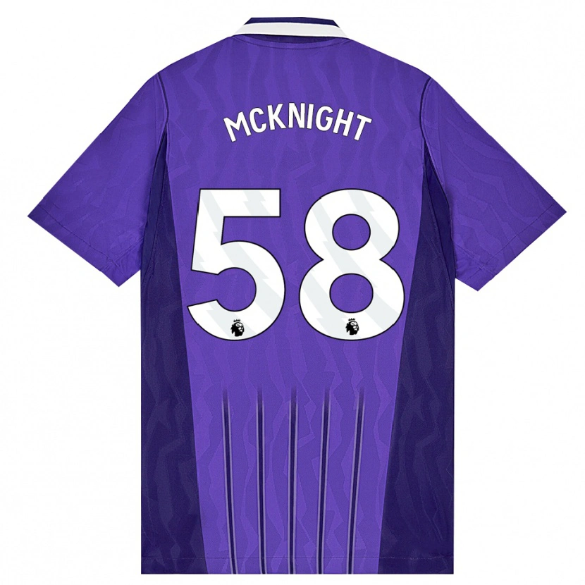 Danxen Barn Maxwell Mcknight #58 Lila Vit Tredjesatsen Matchtröjor 2026/27 Tröjor T-Tröja