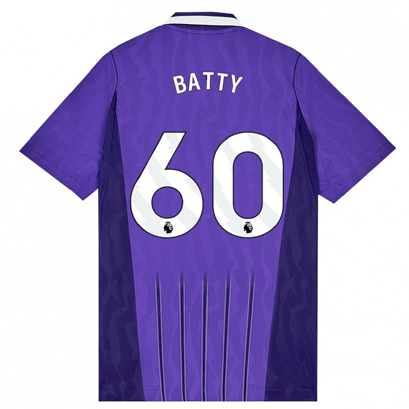 Danxen Barn Dan Batty #60 Lila Vit Tredjesatsen Matchtröjor 2026/27 Tröjor T-Tröja