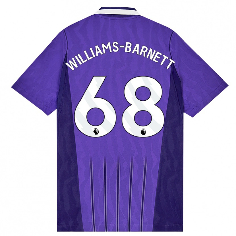 Danxen Barn Luca Williams-Barnett #68 Lila Vit Tredjesatsen Matchtröjor 2026/27 Tröjor T-Tröja