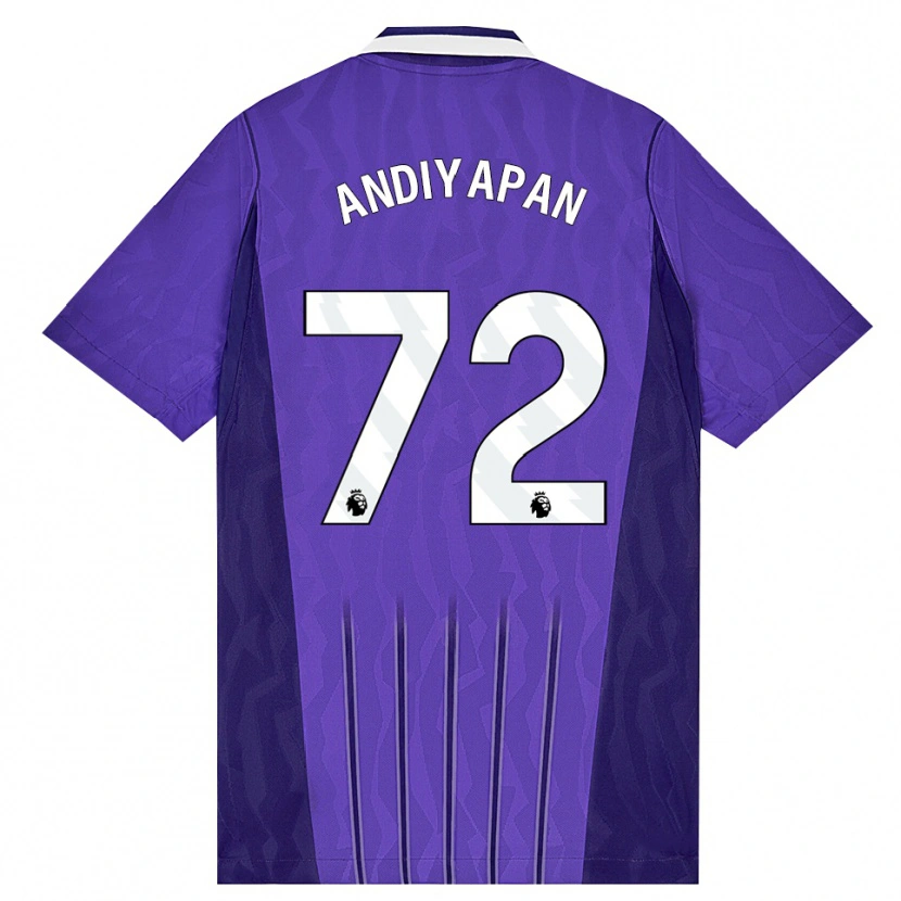 Danxen Barn William Andiyapan #72 Lila Vit Tredjesatsen Matchtröjor 2026/27 Tröjor T-Tröja