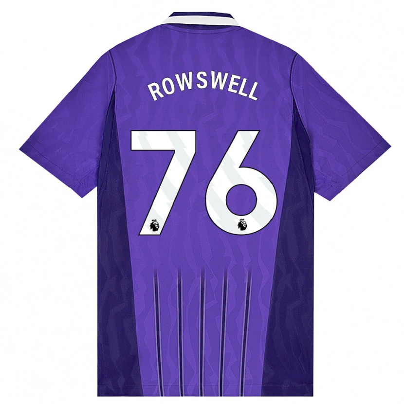 Danxen Barn James Rowswell #76 Lila Vit Tredjesatsen Matchtröjor 2026/27 Tröjor T-Tröja