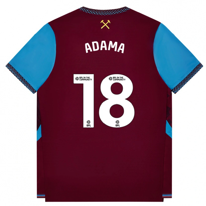 Danxen Barn Adama Boiro #18 Vinröd Kornblå Hemmatröja Matchtröjor 2026/27 Tröjor T-Tröja