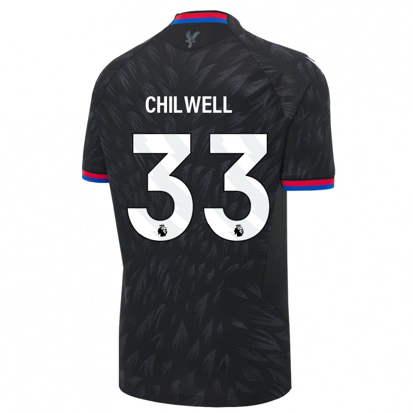 Danxen Barn Ben Chilwell #33 Svart Blå Röd Bortatröja Matchtröjor 2026/27 Tröjor T-Tröja