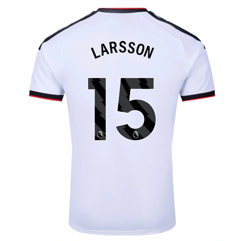 Danxen Barn Hugo Larsson #15 Vit Svart Röd Hemmatröja Matchtröjor 2026/27 Tröjor T-Tröja