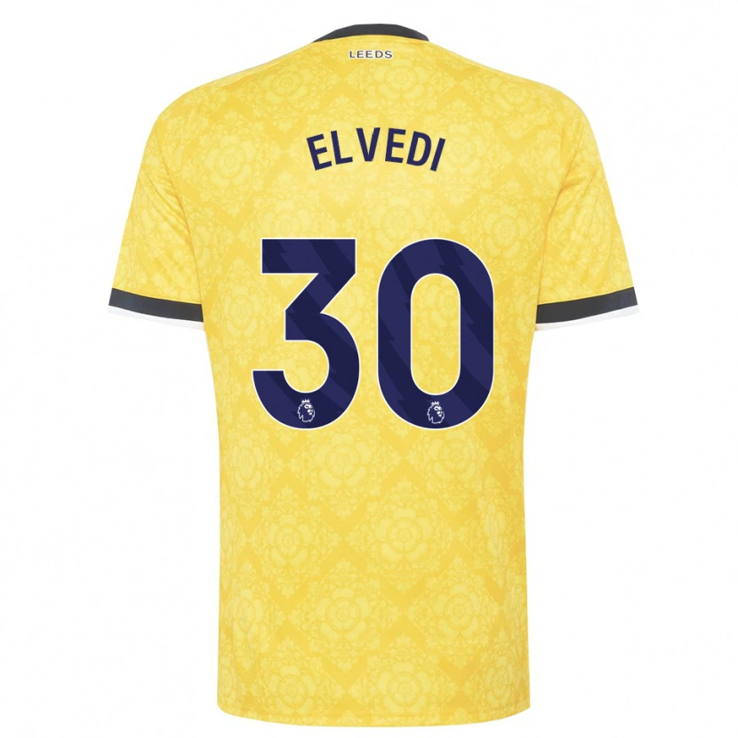Danxen Barn Nico Elvedi #30 Gul Vit Svart Bortatröja Matchtröjor 2026/27 Tröjor T-Tröja