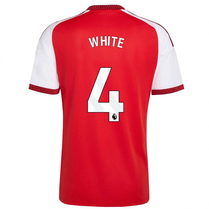 Danxen Män Ben White #4 Röd Vit Svart Hemmatröja Matchtröjor 2026/27 Tröjor T-Tröja