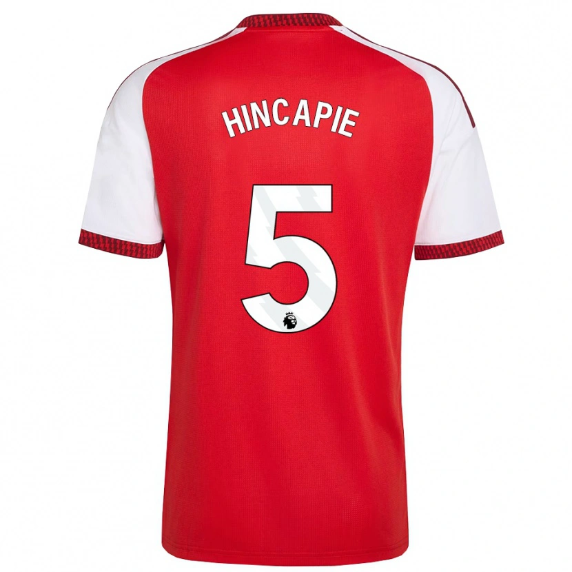 Danxen Män Piero Hincapié #5 Röd Vit Svart Hemmatröja Matchtröjor 2026/27 Tröjor T-Tröja