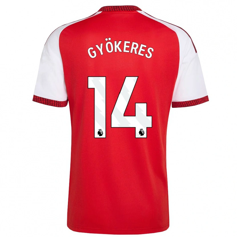 Danxen Män Viktor Gyökeres #14 Röd Vit Svart Hemmatröja Matchtröjor 2026/27 Tröjor T-Tröja