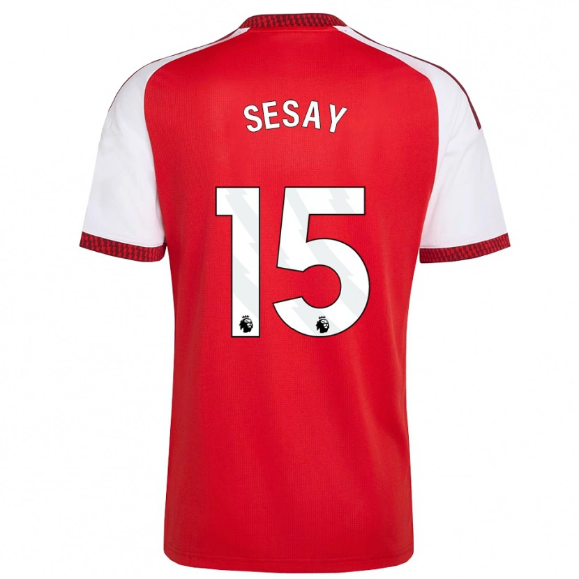 Danxen Män Joshua Sesay #15 Röd Vit Svart Hemmatröja Matchtröjor 2026/27 Tröjor T-Tröja