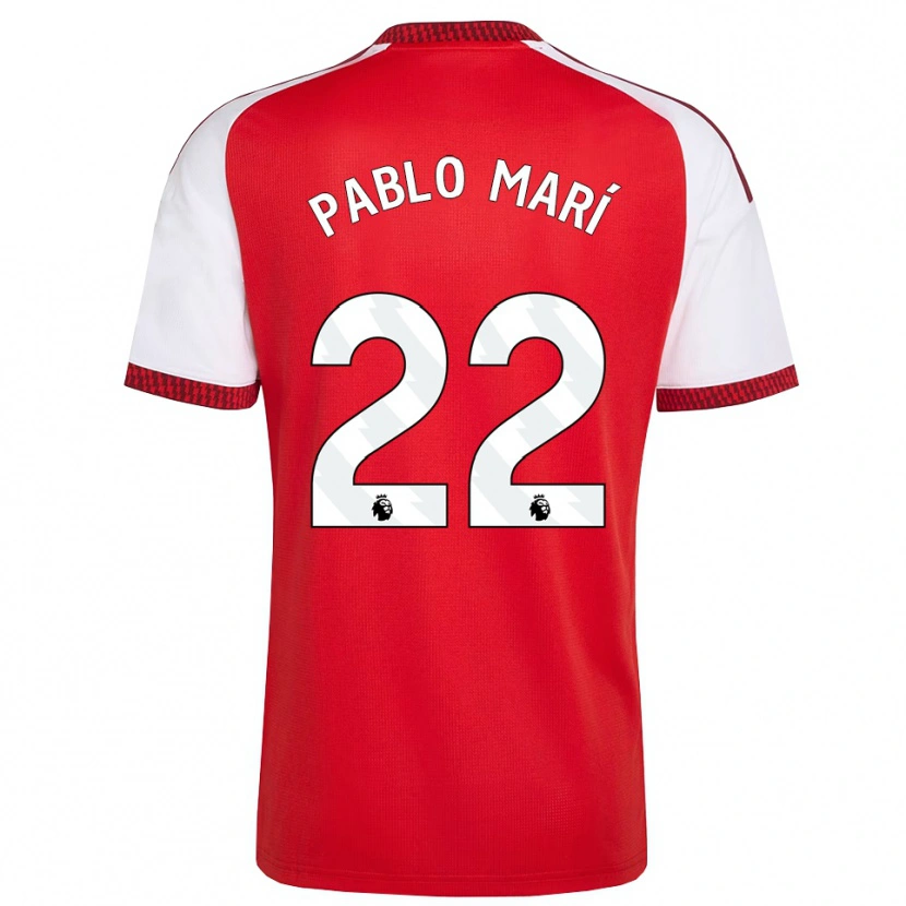 Danxen Män Pablo Mari #22 Röd Vit Svart Hemmatröja Matchtröjor 2026/27 Tröjor T-Tröja