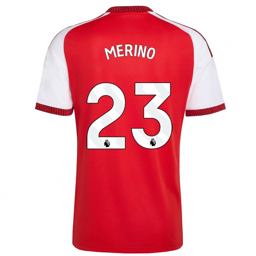 Danxen Män Mikel Merino #23 Röd Vit Svart Hemmatröja Matchtröjor 2026/27 Tröjor T-Tröja
