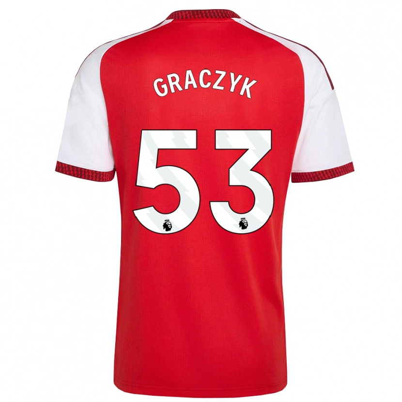 Danxen Män Hubert Graczyk #53 Röd Vit Svart Hemmatröja Matchtröjor 2026/27 Tröjor T-Tröja