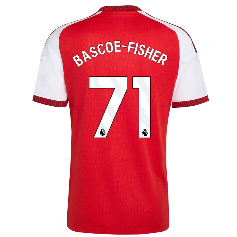 Danxen Män Jakai Bascoe-Fisher #71 Röd Vit Svart Hemmatröja Matchtröjor 2026/27 Tröjor T-Tröja