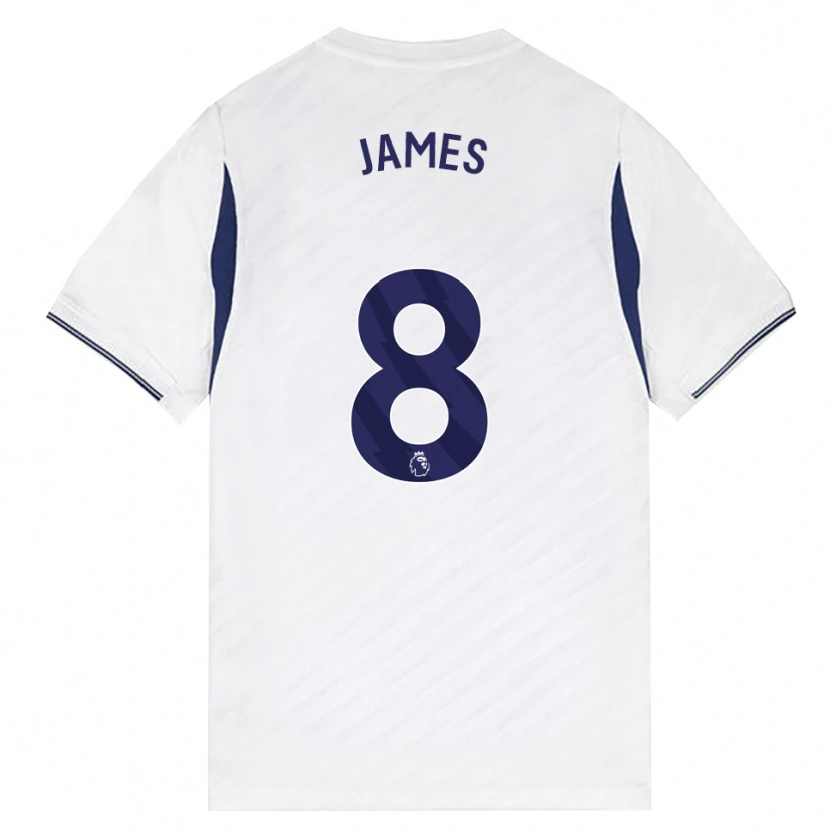 Danxen Män Angharad James #8 Vit Röd Lila Hemmatröja Matchtröjor 2026/27 Tröjor T-Tröja