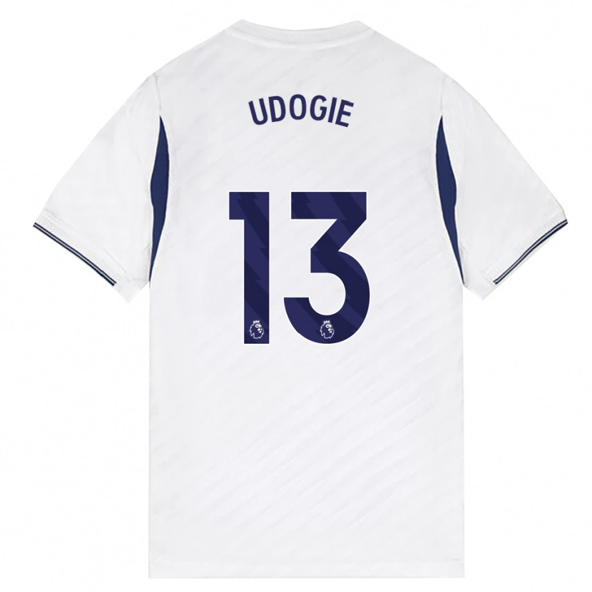 Danxen Män Destiny Udogie #13 Vit Röd Lila Hemmatröja Matchtröjor 2026/27 Tröjor T-Tröja