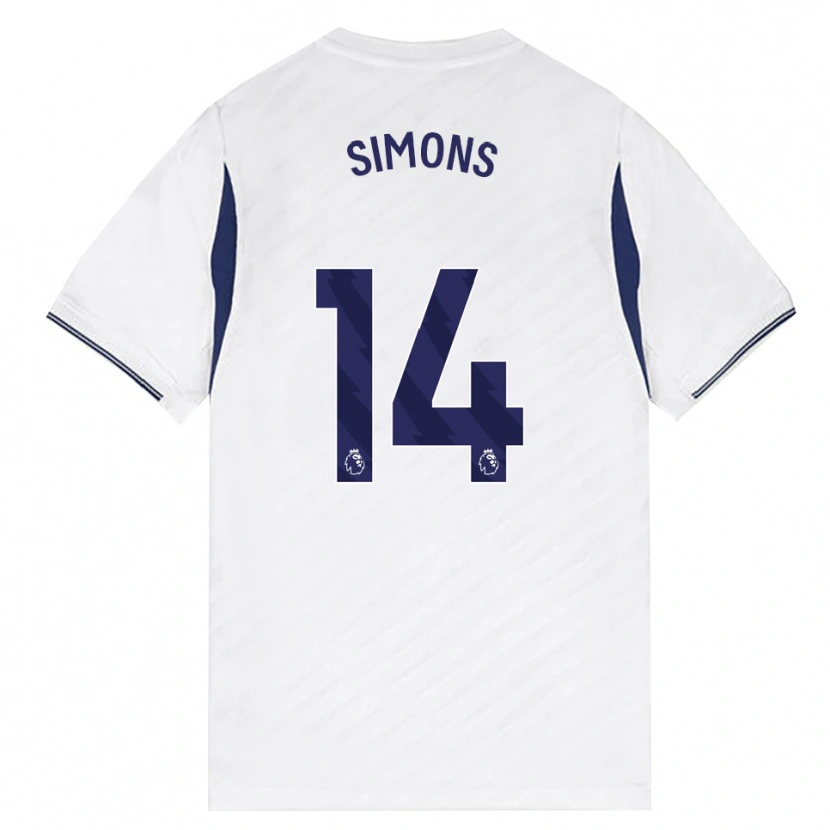 Danxen Män Zach Simons #14 Vit Röd Lila Hemmatröja Matchtröjor 2026/27 Tröjor T-Tröja