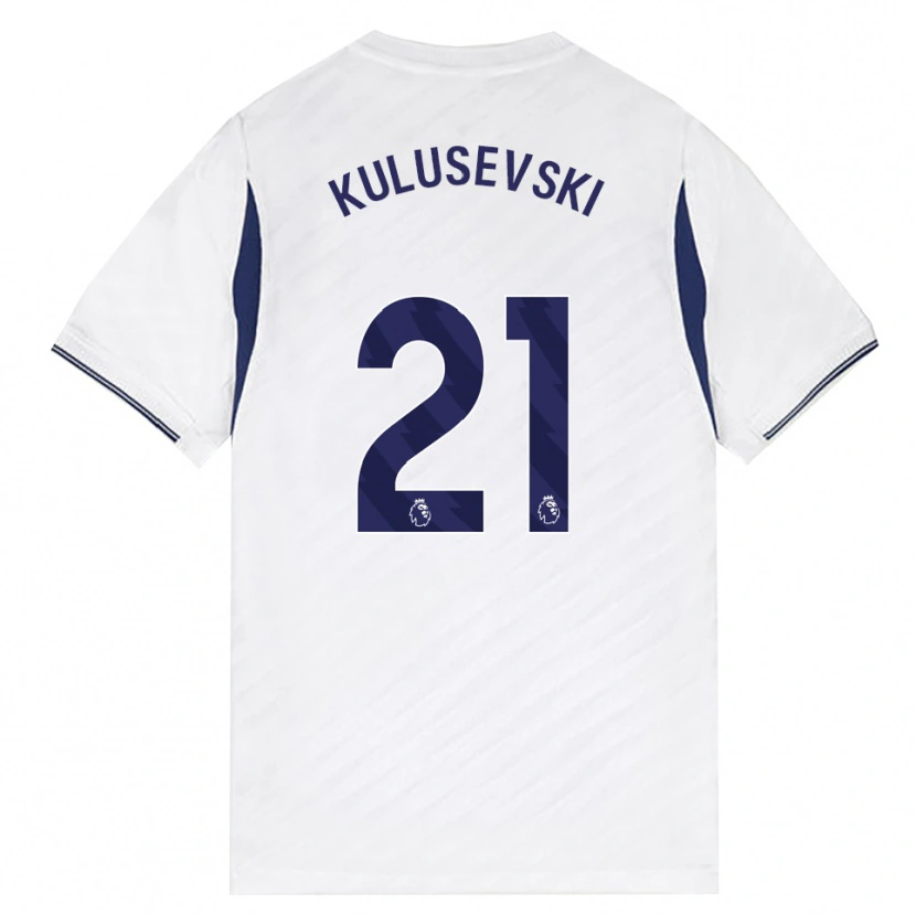 Danxen Män Dejan Kulusevski #21 Vit Röd Lila Hemmatröja Matchtröjor 2026/27 Tröjor T-Tröja