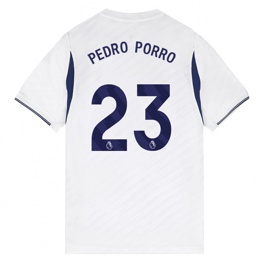 Danxen Män Pedro Porro #23 Vit Röd Lila Hemmatröja Matchtröjor 2026/27 Tröjor T-Tröja