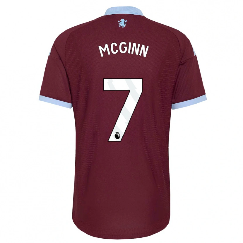 Danxen Män John Mcginn #7 Kornblå Vinröd Hemmatröja Matchtröjor 2026/27 Tröjor T-Tröja